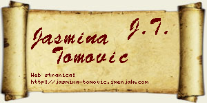 Jasmina Tomović vizit kartica